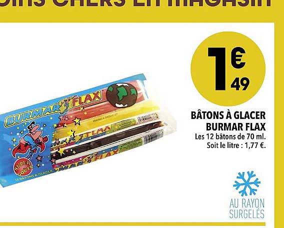 bâtons à glacer burmar flax