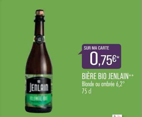 Bière Bio Jenlain Blonde Ou Ambrée