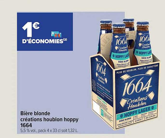 bière blonde créations houblon hoppy 1664