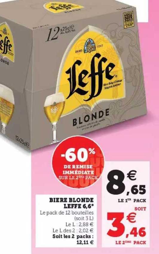 Bière Blonde Leffe 6,6°