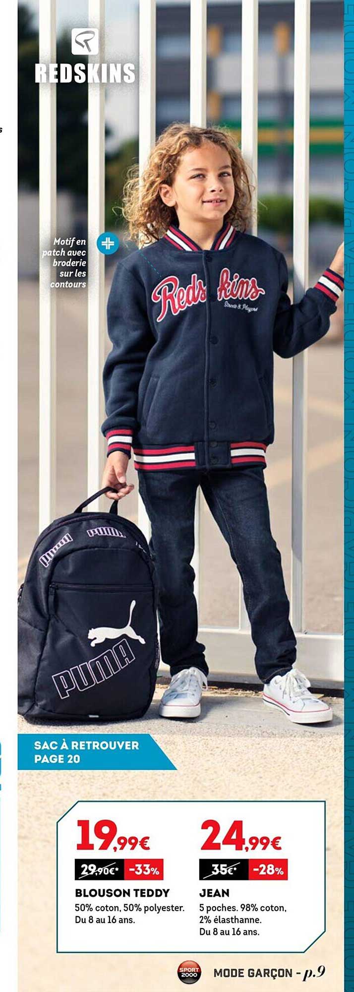 Blouson Teddy, Jean Redskins