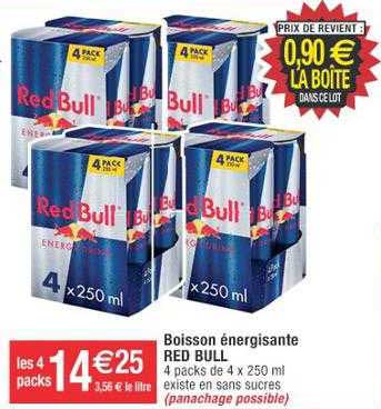 boisson énergisante red bull