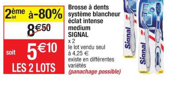 Brosse à Dents Système Blancheur éclat Intense Medium Signal