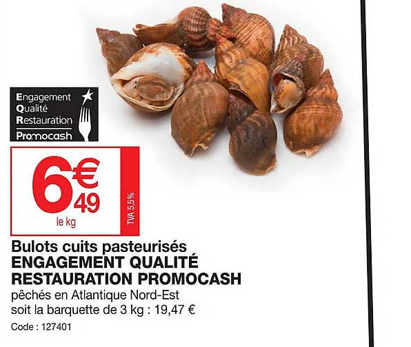 bulots cuits pasteurisés engagement qualité restauration promocash
