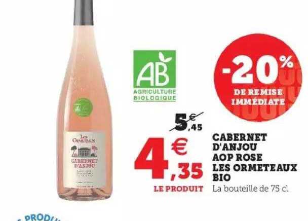 cabernet d'anjou aop rose les ormeteaux bio