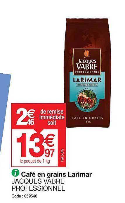 café en grains larimar jacques vabre professionnel