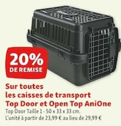 caisses de transport top door et open top aniOne