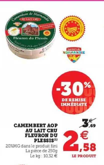 camembert aop au lait cru fleuron du plessis