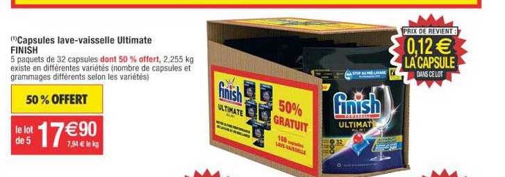 capsules lave-vaisselle ultmate finish