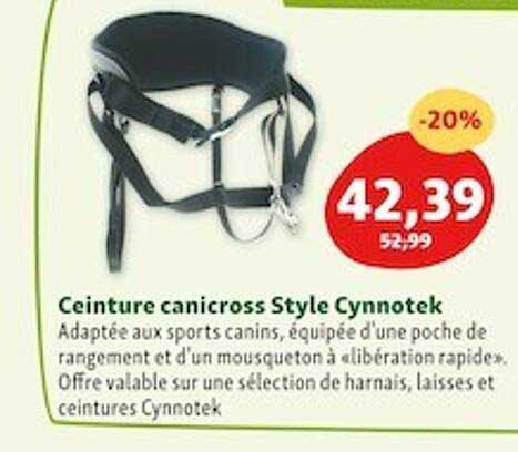ceinture canicross style cynnotek