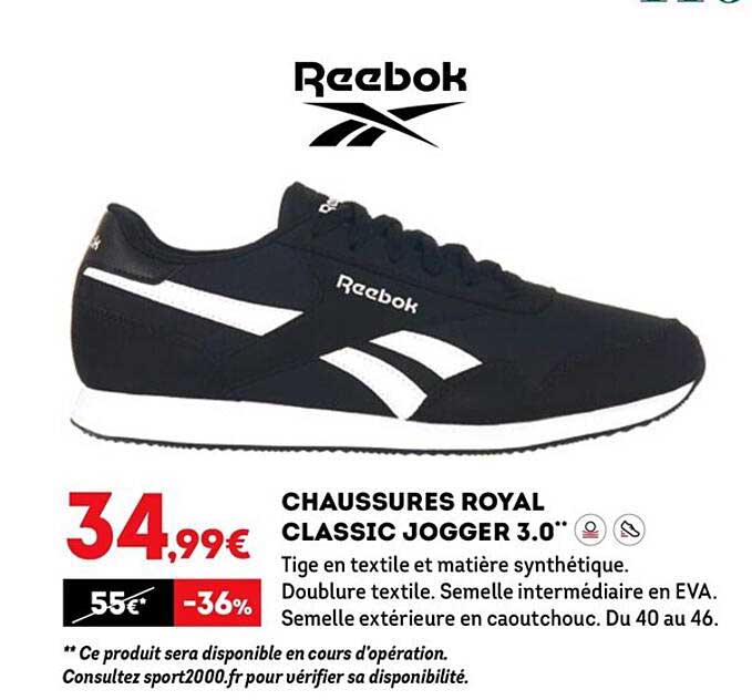 chaussures royal classic jogger 3.0" reebok