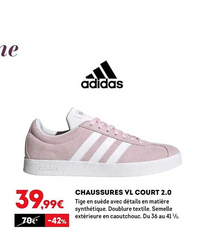 chaussures vl court 2.0 adidas