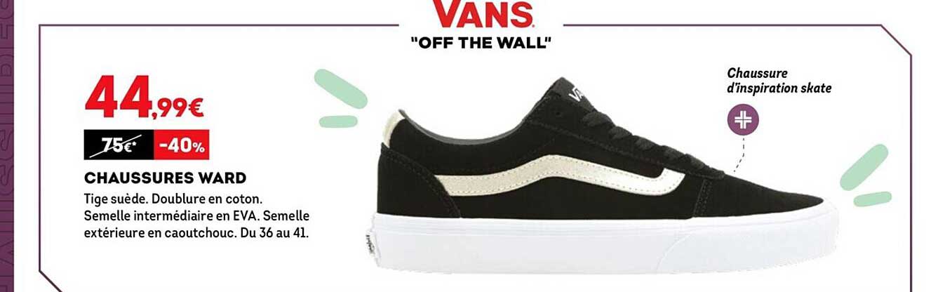 Chaussures Ward Vans "off The Wall"