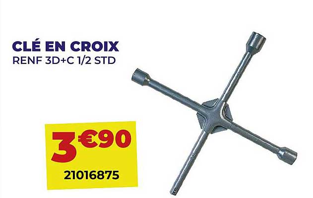 clé en croix renf 3d+c 1-2 std