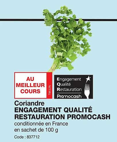 coriandre engagement qualité restauration promocash