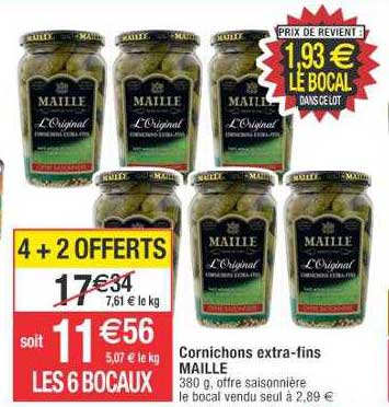 cornichons extra-fins maille