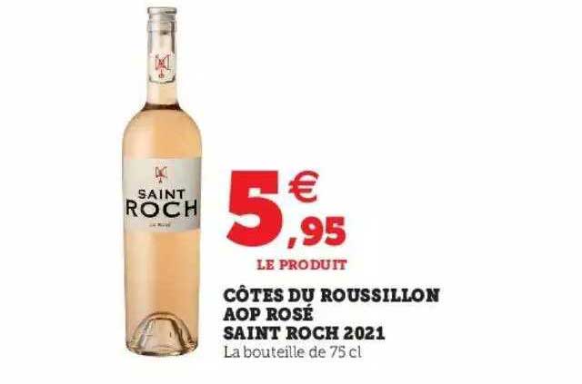 côtes du roussillon aop rosé saint roch 2021