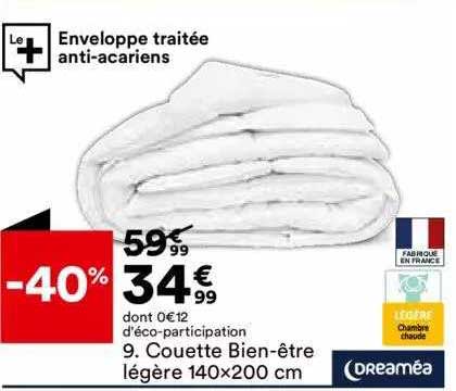 couette bien être-légère 140x200cm