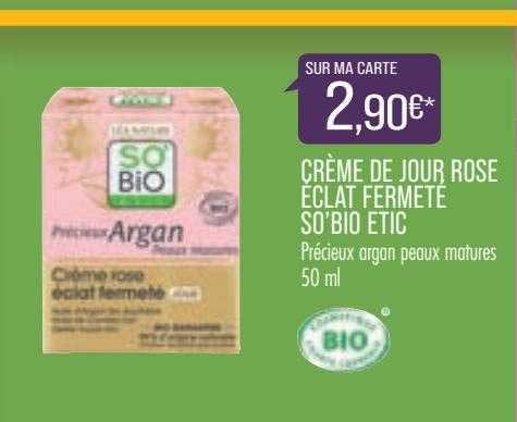 crème de jour rose éclat fermeté so'bio etic