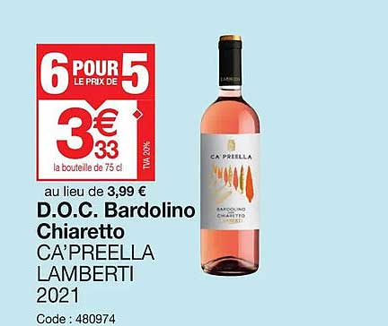 d.o.c. bardolino chiaretto ca'preella lamberti