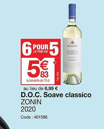 d.o.c. soave classico zonin 2020