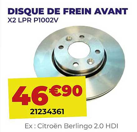 disque de frein avant x2 lpr p1002v