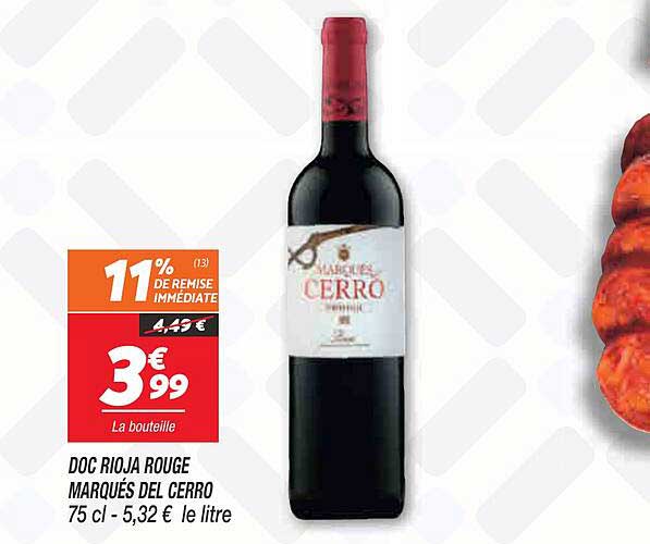 doc rioja rouge marqués del cerro