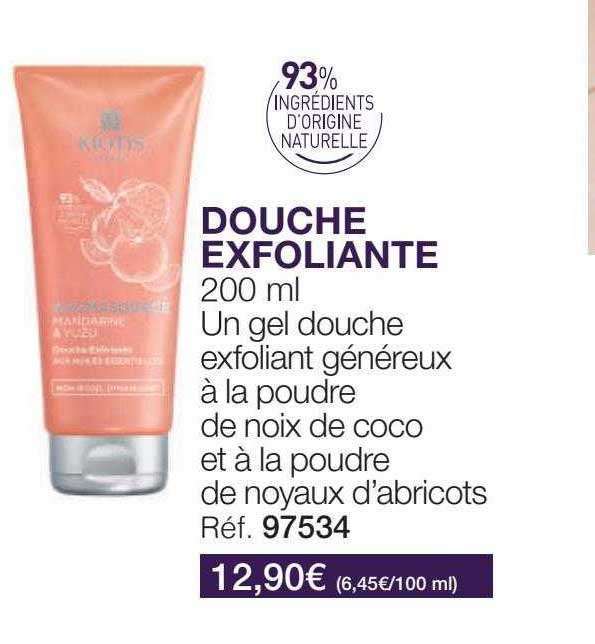 douche exfoliante kiotis
