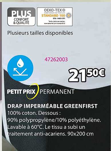drap imperméable greenfirst