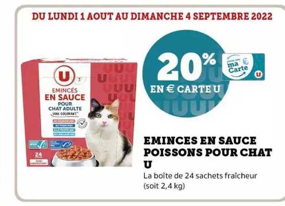 émincés En Sauce Poissons Pour Chat U