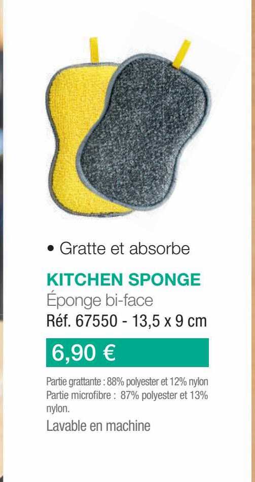éponge bi-face kitchen sponge