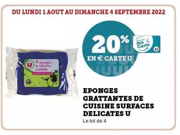 éponges grattantes de cuisine surfaces délicates u