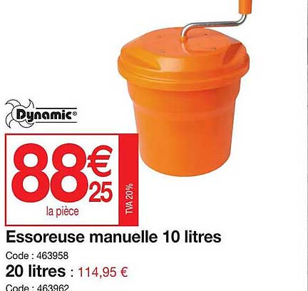 Essoreuse Manuelle 10 Litres Dynamic