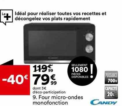 four micro-ondes monofonction candy