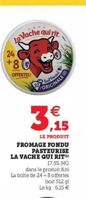 fromage fondu pasteurise la vache qui rit