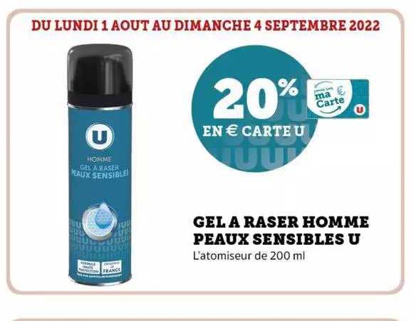gel à raser homme peaux sensibles u