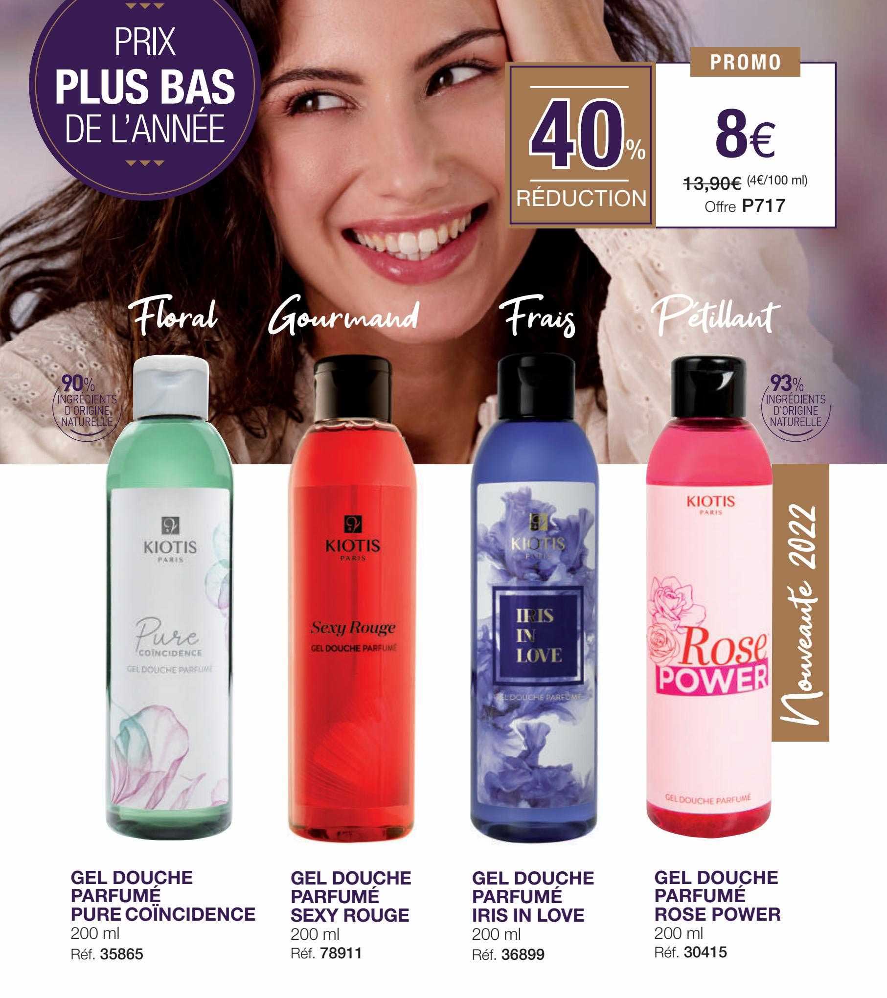 gel douche parfumé pure coïncidence, gel douche parfumé sexy rouge, gel douche parfumé iris in love, gel douche parfumé rose power