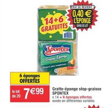 gratte-éponge stop-graisse spontex