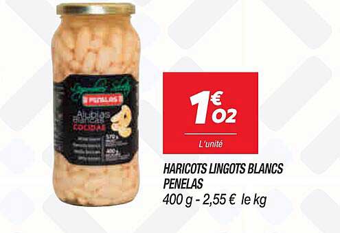 haricots lingots blancs penelas