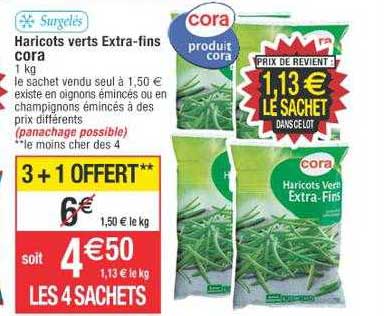 haricots verts extra-fins cora