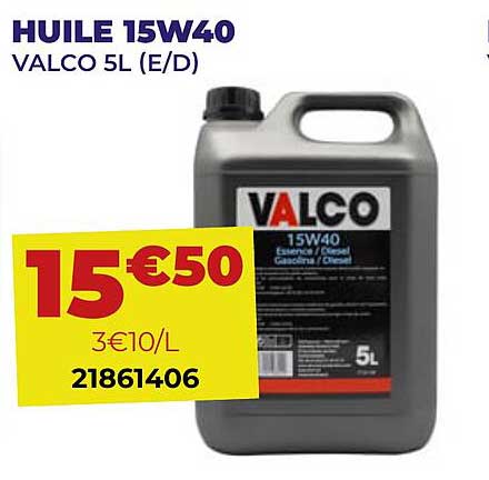 huile 15w40 valco 5 l