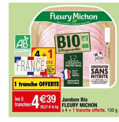 jambon bio fleury michon