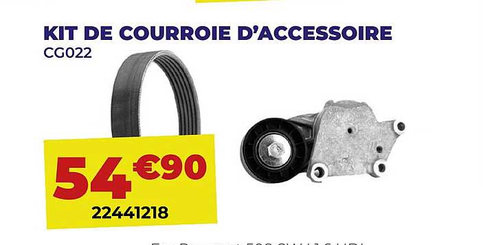 kit de courroie d'accessoire cg022
