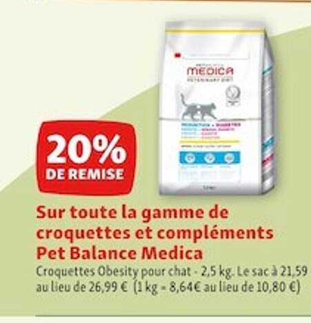 la gamme de croquettes et compléments pet balance medica