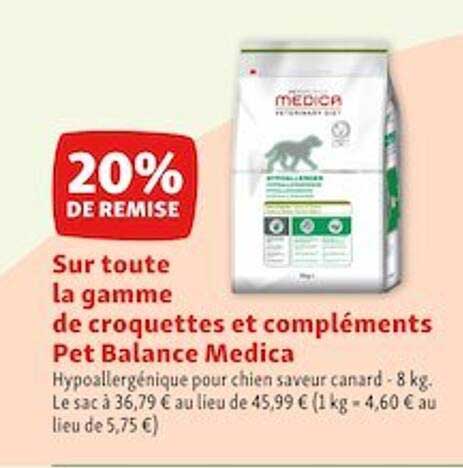 la gamme de croquettes et compléments pet blance medica
