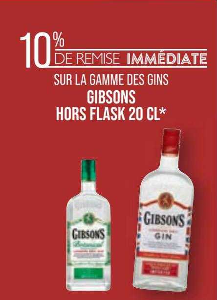la gamme des gins gibsons hors flask 20 cl