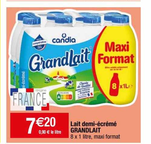 lait demi-écrémé grandlait