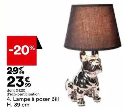 lampe à poser bill h. 39 cm