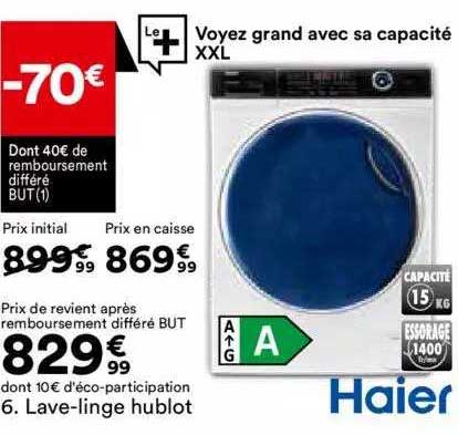 lave-linge hublot haier