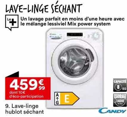 Lave-linge Hublot Séchant Candy